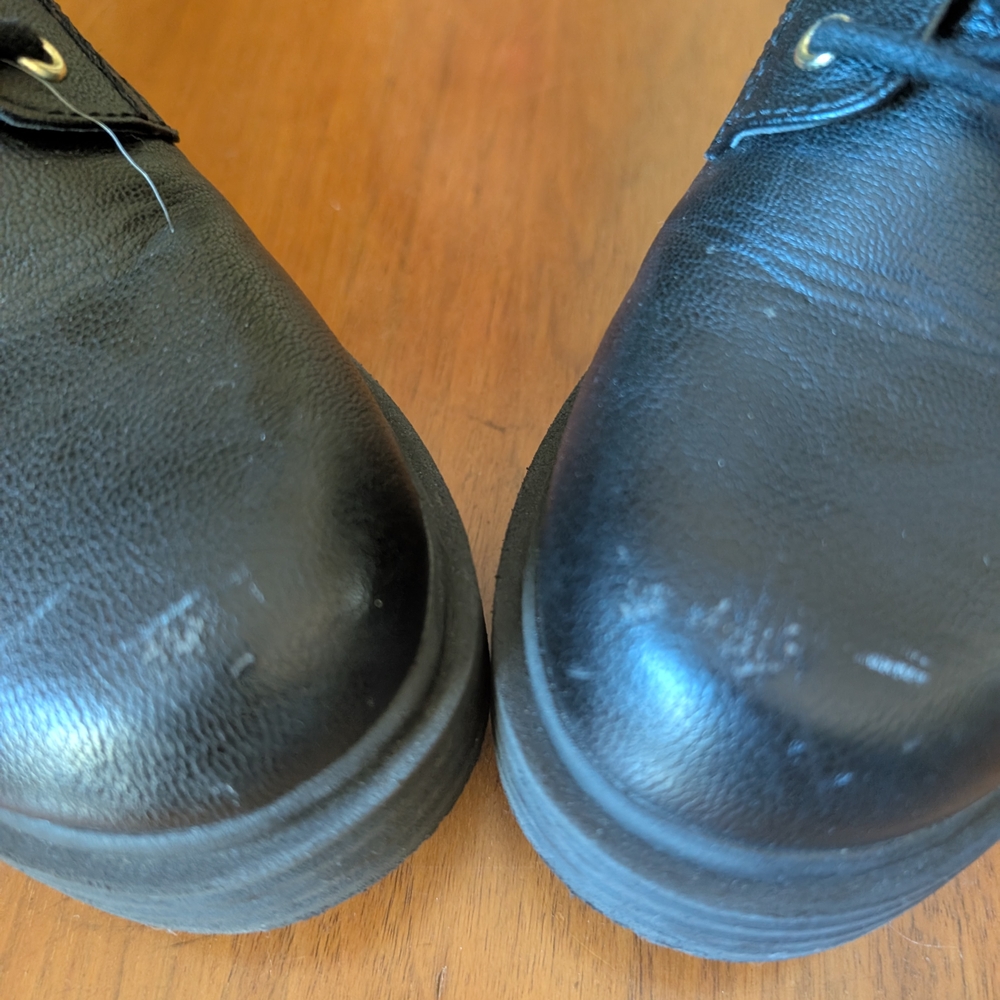 Guess Brand Black Combat Moto Boots with Rugged Sole - Picture 13 of 13